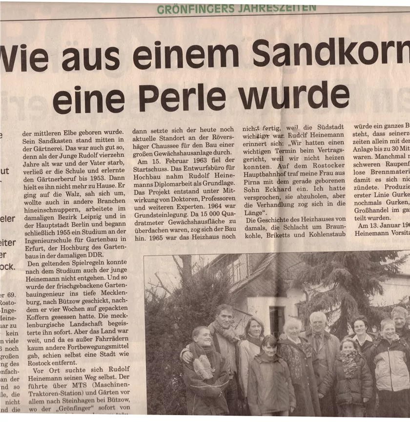 Unsere Wurzeln Grönfingers Rostock Gartenfachmarkt GmbH