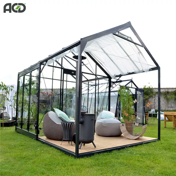 Glashaus - BORABORA - mit Terrassenüberdachung Glashaus - BORABORA - mit Terrassenüberdachung