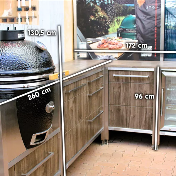 Burnout Kitchen Outdoorküche 'Dark Oak' - AUSSTELLUNGSSTÜCK